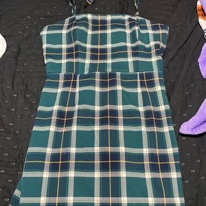 green flannel , aeropostal dress